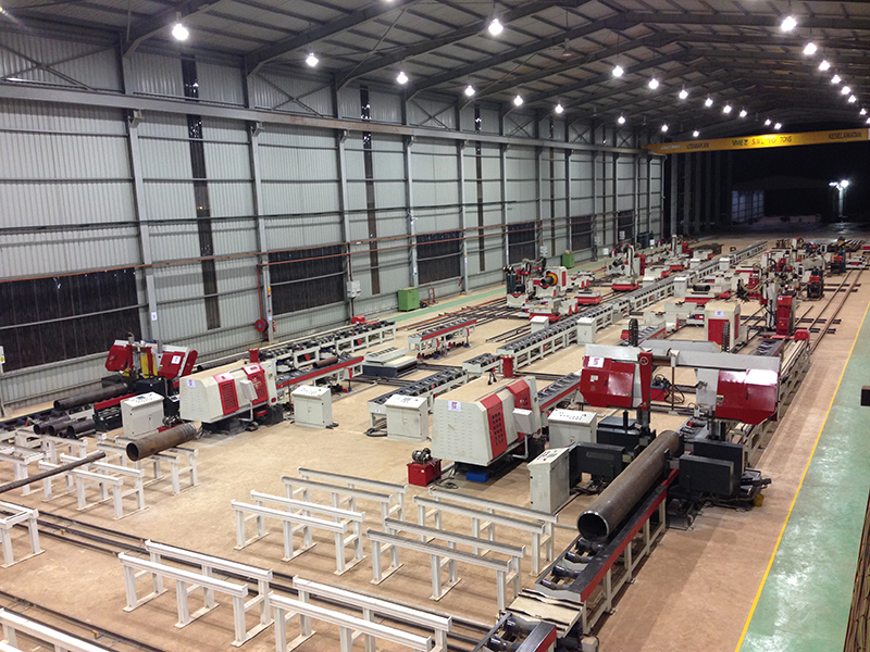 固定车间式管道预制生产线(图6) 固定车间式管道预制生产线(图6)