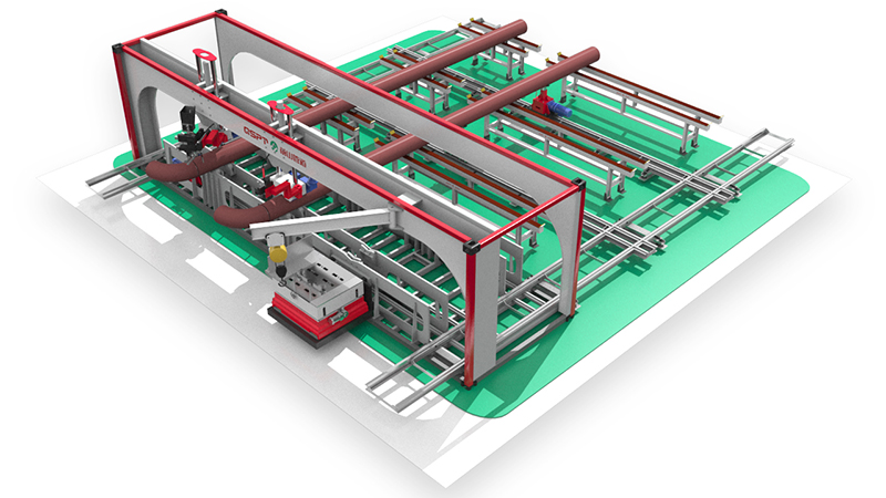 移动车间式管道预制生产线(图4) 移动车间式管道预制生产线(图4)