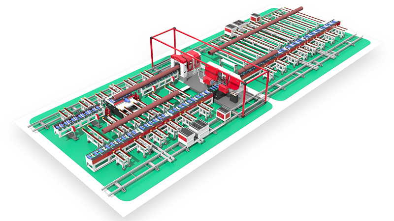 移动车间式管道预制生产线(图2) 移动车间式管道预制生产线(图2)